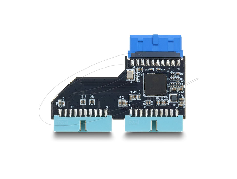 EAN 4043619673414 - DeLOCK 67341 cambiador de género para cable USB 5 Gbps 20 pin header 2x USB 5 Gbps 20 pin header Negro, A imagen 1
