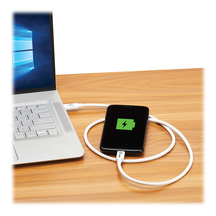 EAN 37332281142 - Tripp Lite U521-1P0M-WH cable USB USB4 Gen 2x2 1 m USB C 40 Gbit/s 240 W Blanco imagen 6