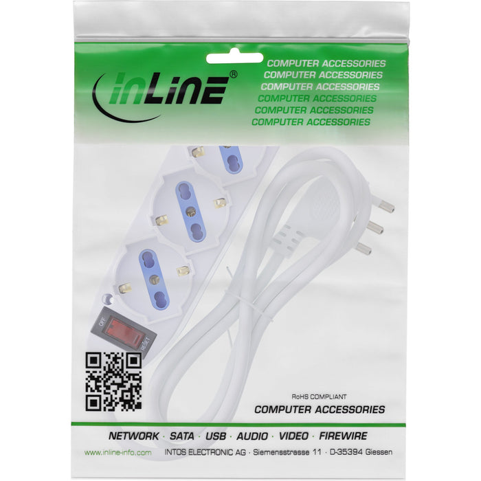 EAN 4043718334254 - InLine 16431Z base múltiple 1,5 m 3 salidas AC Interior Blanco imagen 3