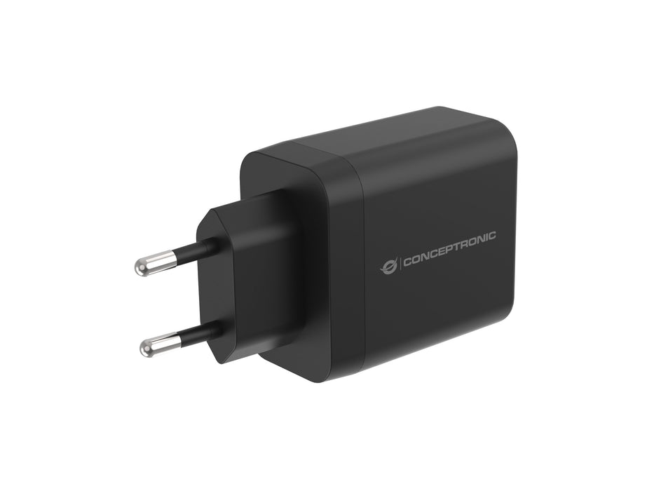 EAN 4015867244050 - Conceptronic ALTHEA20B45 cargador de dispositivo móvil Universal Negro Corriente alterna Carga rápida Int imagen 3