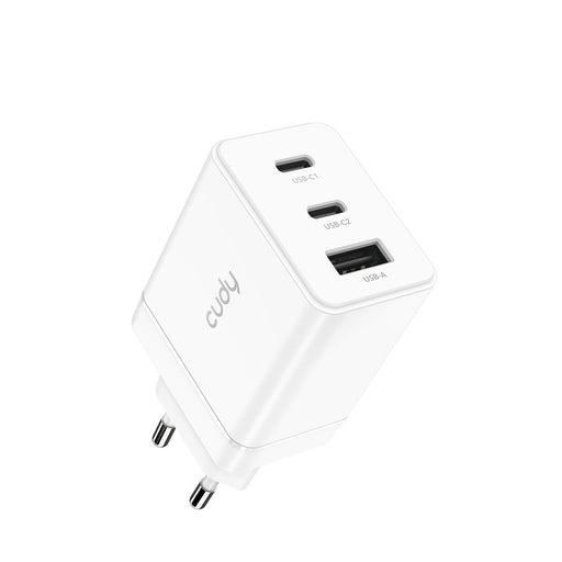 EAN 6971690794187 - Cudy 67W 3-Port GaN Charger, CH67 1.0 Universal Blanco Corriente alterna Carga rápida Interior imagen 1