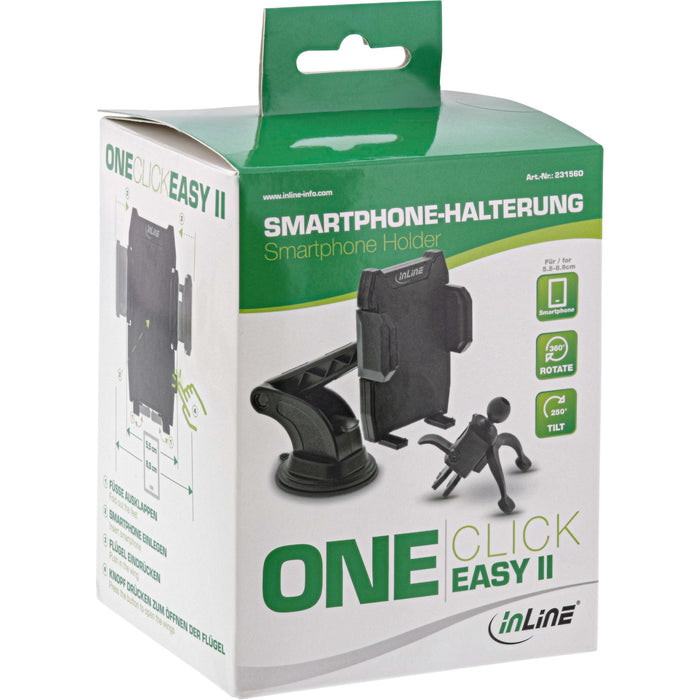 EAN 4043718284443 - InLine 23156O soporte Soporte pasivo Reproductor multimedia, Teléfono móvil/smartphone, Navegante Negro imagen 6