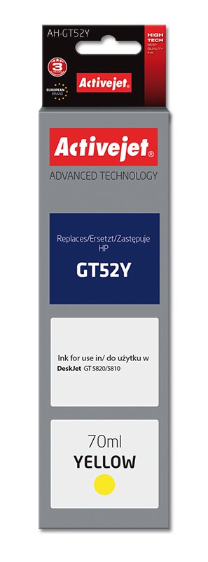 EAN 5901443110767 - Activejet AH-GT52Y cartucho de tinta 1 pieza(s) Compatible Alto rendimiento (XL) imagen 1