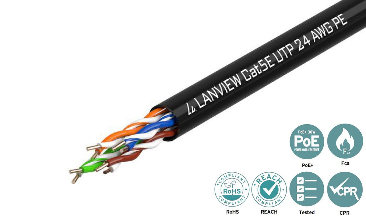 EAN 5704174931690 - Lanview LVN122149 cable de red Negro 305 m Cat5e U/UTP (UTP) imagen 2