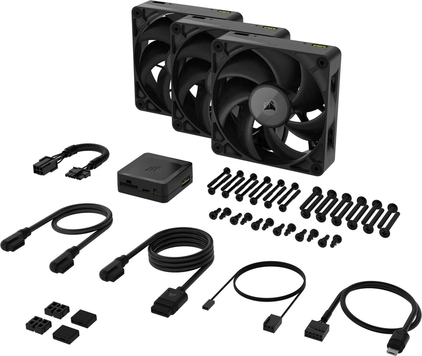 EAN 0840006683056 - Corsair iCUE LINK RX120 MAX Carcasa del ordenador Ventilador 12 cm Negro 3 pieza(s) imagen 2