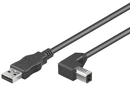 EAN 5704327927488 - Microconnect USBAB3ANGLED cable USB USB 2.0 3 m USB A USB B Negro imagen 1