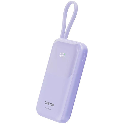 EAN 5291485017378 - Canyon power bank OnPower 101 built-in cable 10000 mAh PD22.5W Violetin Ión de litio Púrpura imagen 2