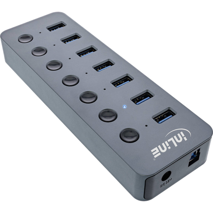 EAN 4043718301003 - InLine 35395D hub de interfaz USB 3.2 Gen 1 (3.1 Gen 1) Type-A 5000 Mbit/s Gris imagen 2