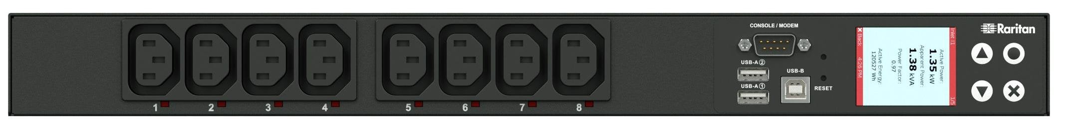 EAN 0785813015419 - Raritan PX3-5190R unidad de distribución de energía (PDU) 8 salidas AC 1U Negro imagen 5