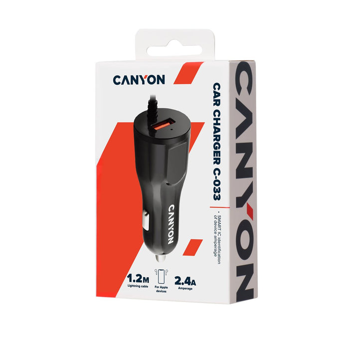 EAN 5291485005849 - Canyon CNE-CCA033 Smartphone, Tableta Negro Lightning, USB Carga rápida Auto imagen 4
