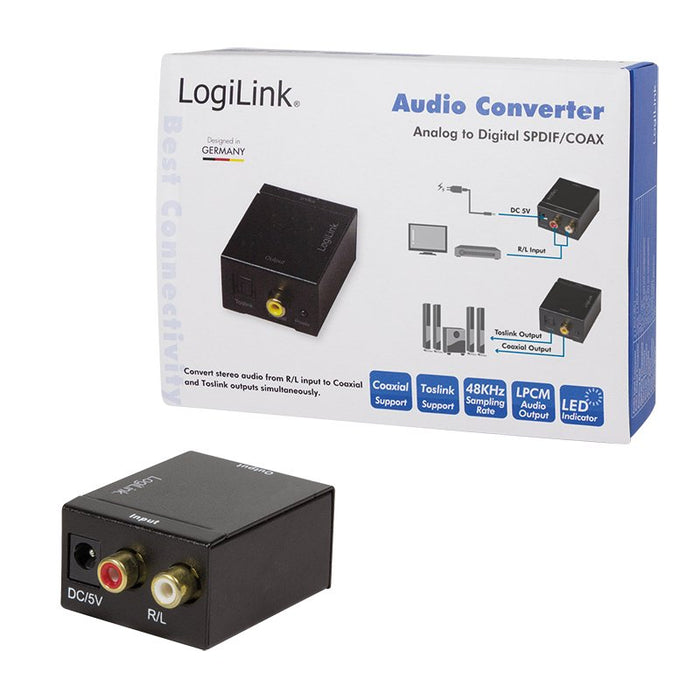 EAN 4052792044812 - LogiLink CA0102 convertidor de audio Negro imagen 6