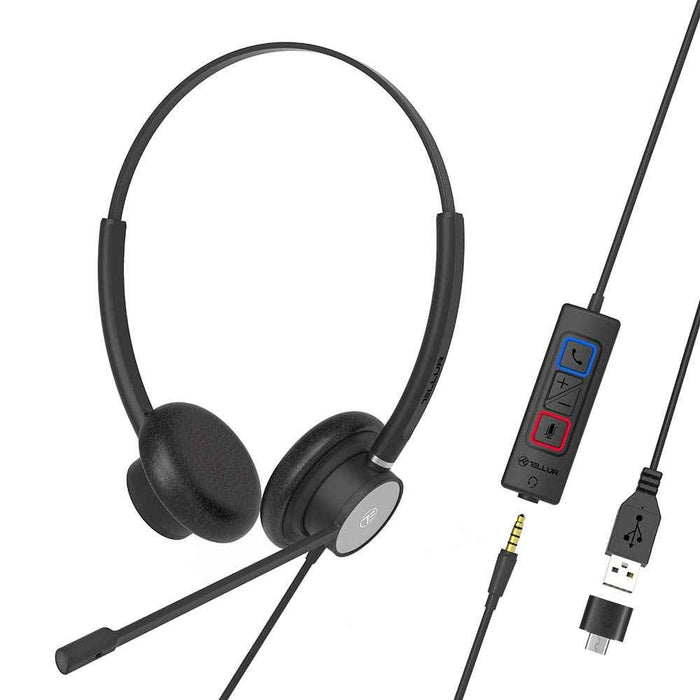 EAN 5949120003766 - Tellur Voice 420 Auriculares Alámbrico Diadema USB Type-C / USB Type-A Negro imagen 1