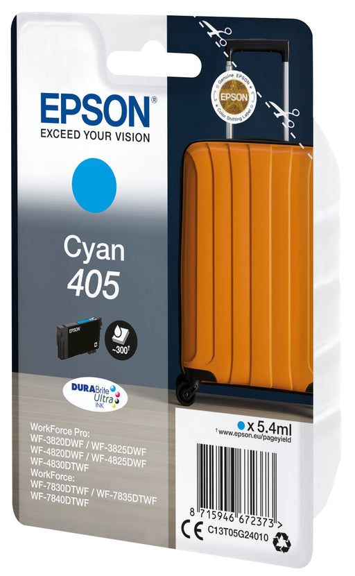 EAN 8715946672373 - Epson Cyan 405 DURABrite Ultra Ink cartucho de tinta 1 pieza(s) Original Rendimiento estándar Cian imagen 2