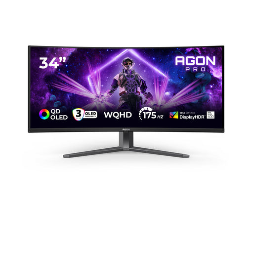 EAN 4038986112444 - AOC AGON PRO AG346UCD pantalla para PC 86,4 cm (34") 3440 x 1440 Pixeles Wide Quad HD QD-OLED Negro, Gris imagen 2
