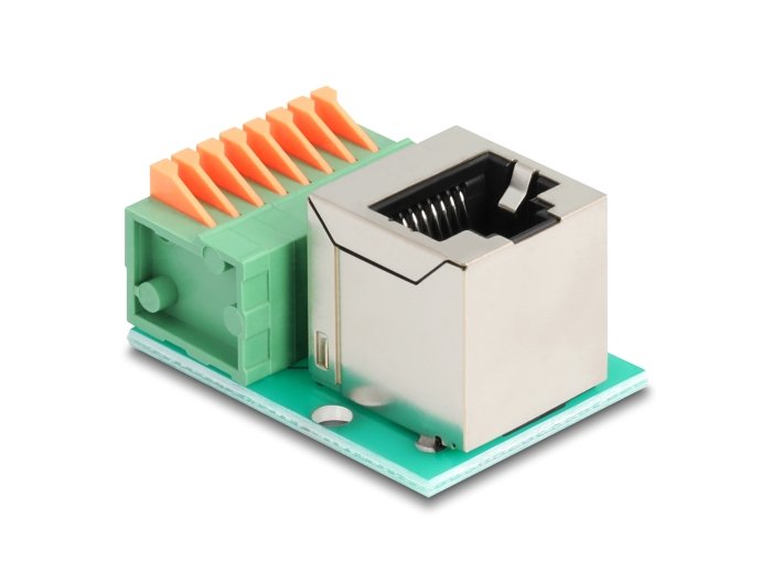 EAN 4043619906536 - DeLOCK 90653 cambiador de género para cable RJ45 8 pin terminal block Verde, Plata imagen 1