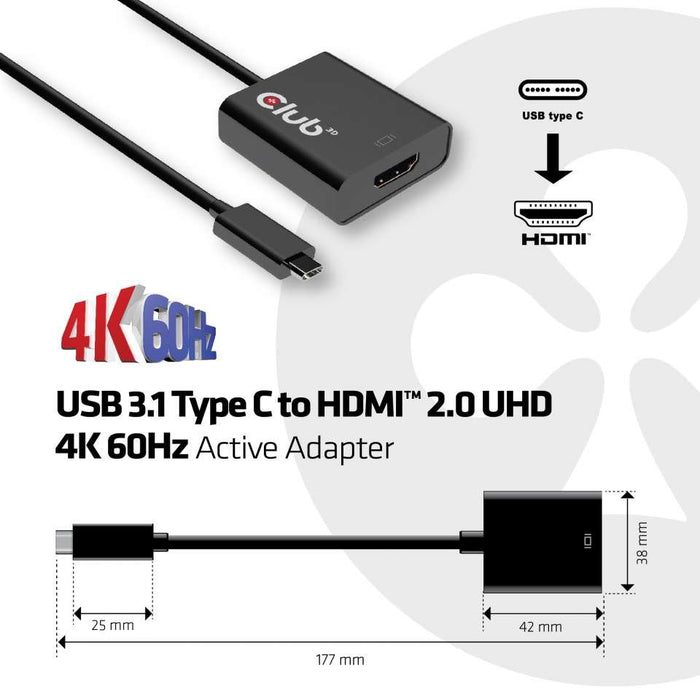 EAN 8719214471026 - CLUB3D CAC-2504 cambiador de género para cable Negro imagen 3