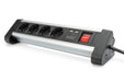 EAN 4016032443216 - Digitus DA-70614 base múltiple 1,5 m 4 salidas AC Interior Negro, Plata imagen 1