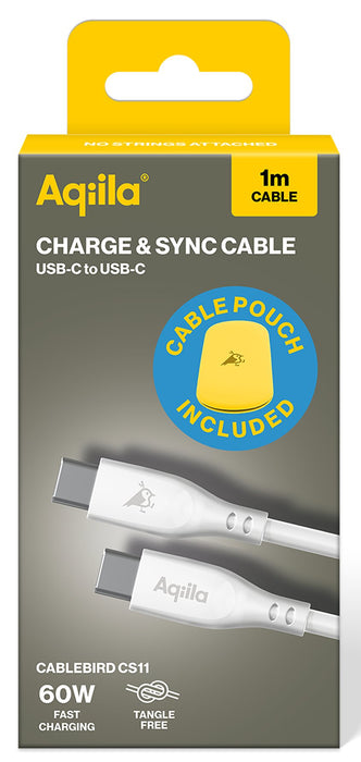 EAN 8716778931812 - Aqiila Cablebird CS11 cable USB USB 2.0 1 m USB C Blanco imagen 4