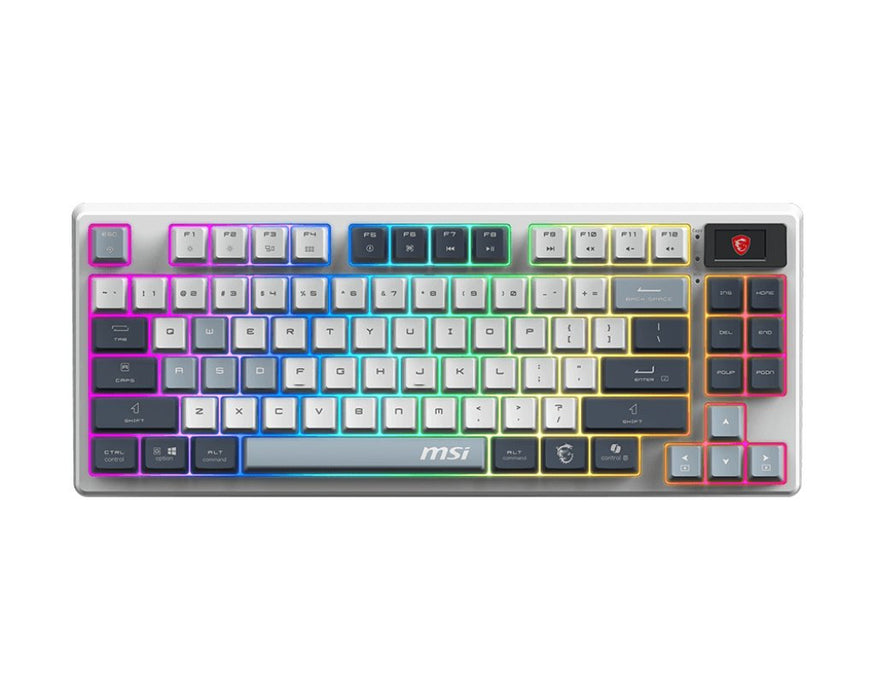 EAN 4711377284165 - MSI FORGE GK600 TKL WIRELESS SKY teclado Juego USB + Bluetooth QWERTY Inglés del Reino Unido Azul, Blanco imagen 1