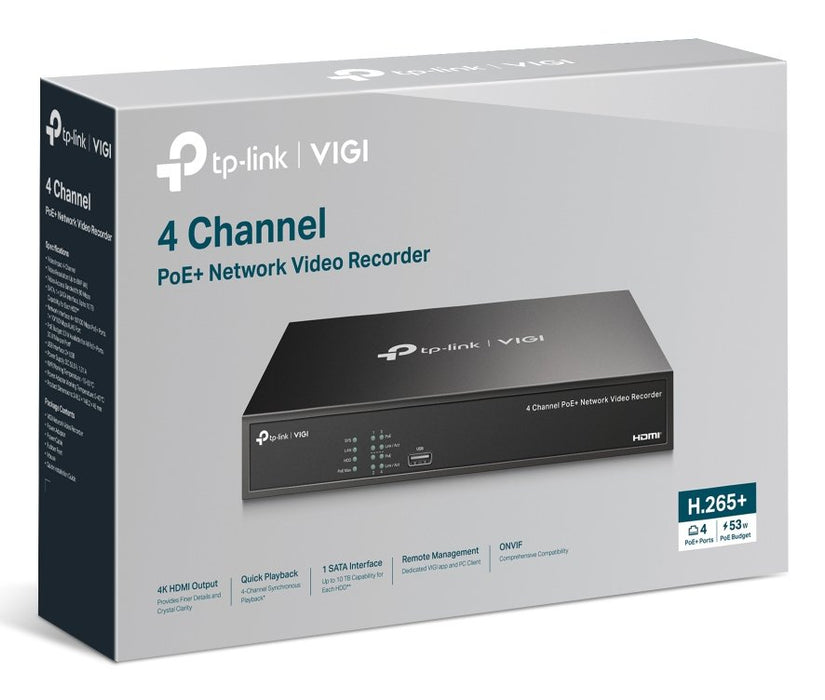 EAN 4895252507171 - TP-Link VIGI NVR1004H-4P-2TB Negro imagen 5