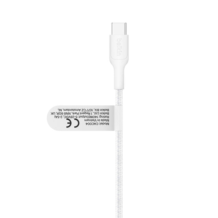 EAN 745883937356 - Belkin CAC004hq1.5MWH cable USB USB 2.0 1,5 m USB C 2 x USB C Blanco imagen 4