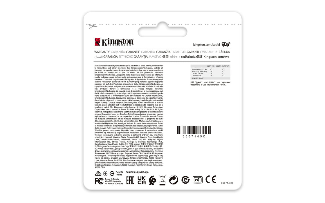EAN 0740617330601 - Kingston Technology DataTraveler 80 M unidad flash USB 128 GB USB Tipo C 3.2 Gen 1 (3.1 Gen 1) Negro, Azu imagen 7
