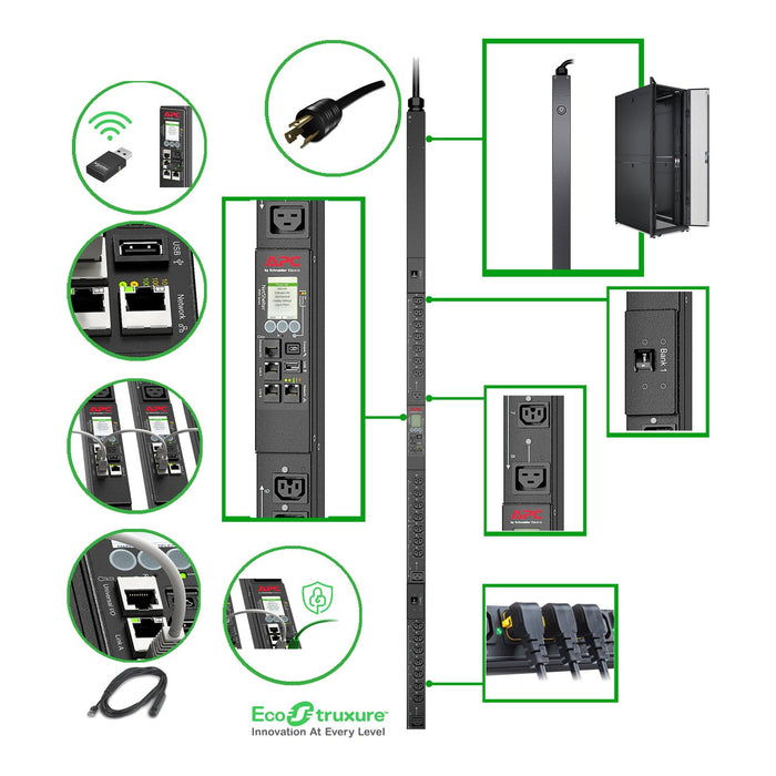 EAN 731304356264 - APC NetShelter™ 9000 unidad de distribución de energía (PDU) 24 salidas AC 0U Negro imagen 13