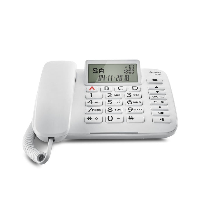 EAN 4250366856643 - Gigaset DL380 Teléfono analógico Identificador de llamadas Blanco imagen 4