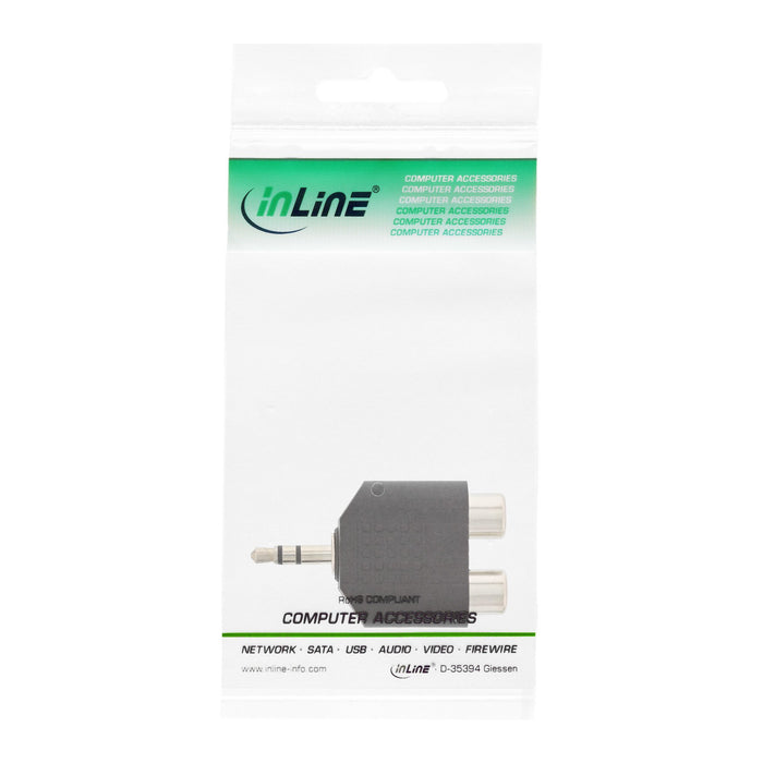 EAN 4043718030958 - InLine 99302 cambiador de género para cable 3.5mm jack male 2x RCA F Negro imagen 3