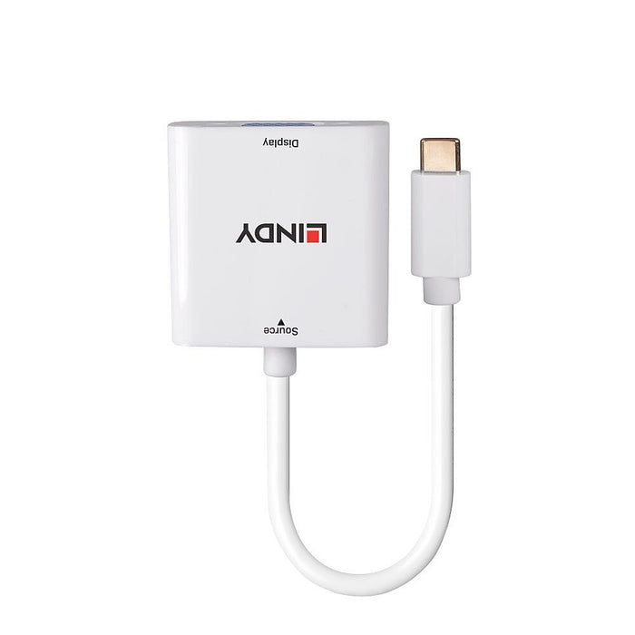 EAN 4002888433556 - Lindy 43355 adaptador de cable de vídeo USB Tipo C VGA (D-Sub) Blanco imagen 2