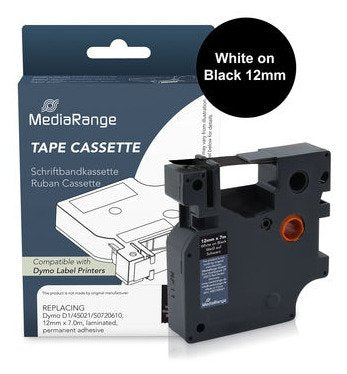 EAN 4260459618973 - MediaRange MRDY45021 cinta para impresora de etiquetas Blanco sobre negro D1 imagen 1