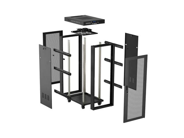 EAN 5901969447903 - Lanberg FF01-6824-23BL armario rack 24U Rack o bastidor independiente Negro imagen 12