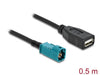 EAN 4043619907021 - DeLOCK 90702 cable coaxial 0,5 m HSD Z USB A Negro, Azul imagen 2