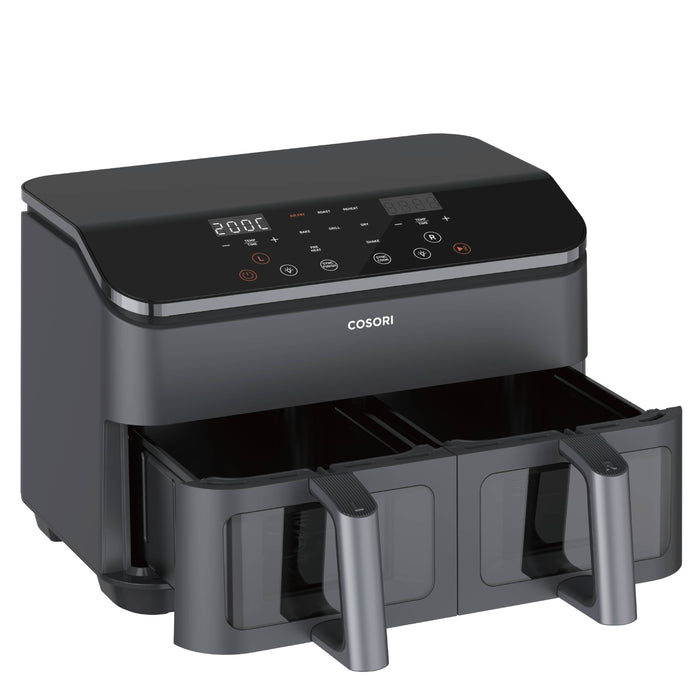 EAN 810123671731 - Cosori Dual Basket Chef Edition Doble 8,5 L Independiente 1750 W Freidora de aire caliente Negro, Plata imagen 2