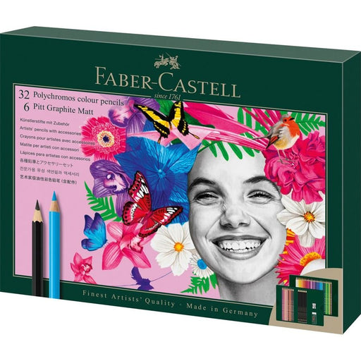 EAN 4005402100538 - Faber-Castell Polychromos & Pitt Graphite Matt Set Multicolor 38 pieza(s) imagen 1