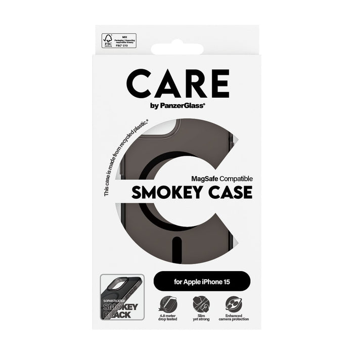 EAN 5715685012402 - PanzerGlass CARE™ by ® Urban Combat Case Smokey w. Black MagSafe iPhone 15 funda para teléfono móvil Negr imagen 3