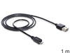 EAN 4043619833665 - DeLOCK EASY-USB 2.0-A - USB 2.0 micro-B, 1m cable USB USB A Micro-USB B Negro imagen 2