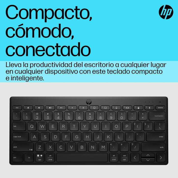 EAN 0196548515929 - HP 350 BLK Compact Multi-Device Keyboard teclado Hogar Negro imagen 3