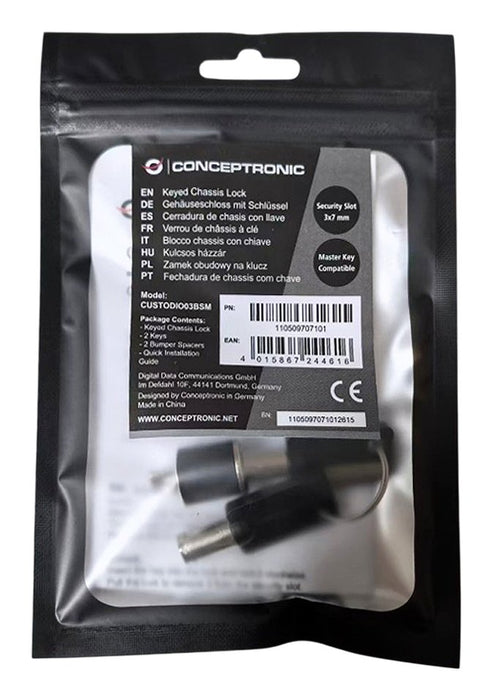 EAN 4015867244616 - Conceptronic CUSTODIO03BSM cable antirrobo Negro imagen 3