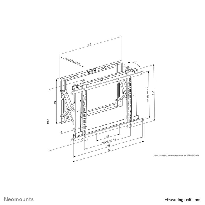 EAN 8717371440541 - Neomounts WL95-800BL1 soporte para pantalla de señalización 177,8 cm (70") Negro imagen 16