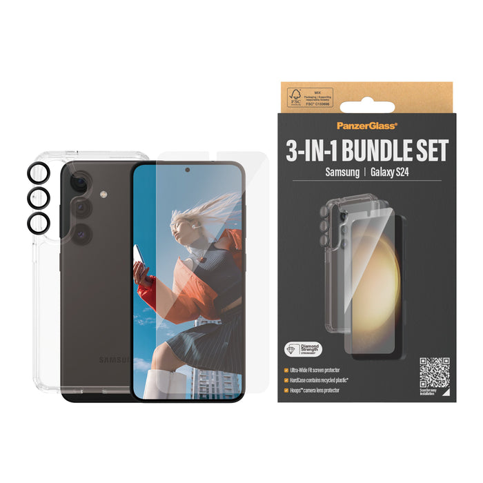 EAN 5711724212130 - PanzerGlass ® 3-in-1 Bundle Samsung Galaxy S24 | Ultra-Wide Fit w. EasyAligner Protector de pantalla 1 pi imagen 4