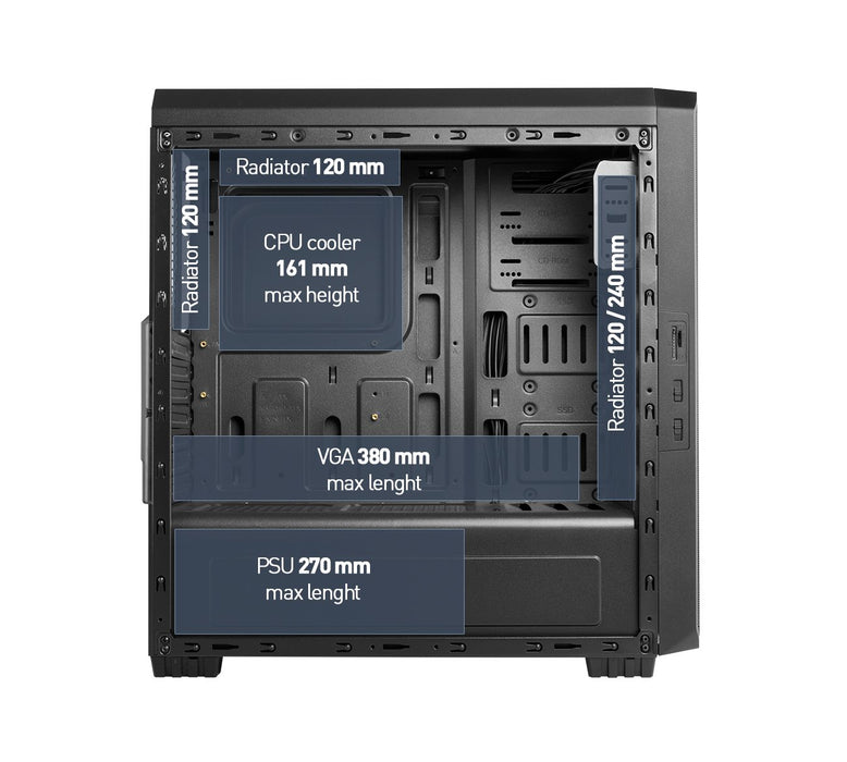 EAN 8436532164408 - NOX NXHUMMERZS carcasa de ordenador Midi Tower Negro imagen 18