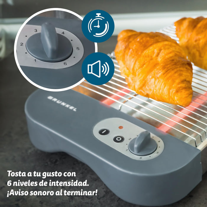 EAN 8426156013138 - Grunkel TSP-G2 tostadora 6 4 rebanada(s) 600 W Gris, Acero inoxidable imagen 4