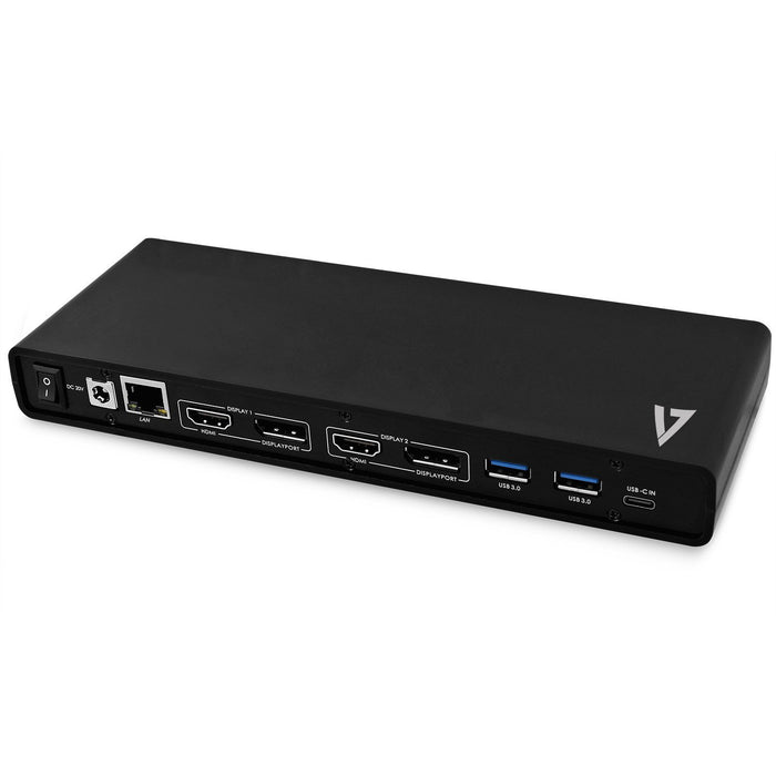 EAN 662919100822 - V7 UCDDS-1E base para portátil y replicador de puertos Alámbrico USB 3.2 Gen 1 (3.1 Gen 1) Type-C Negro imagen 3
