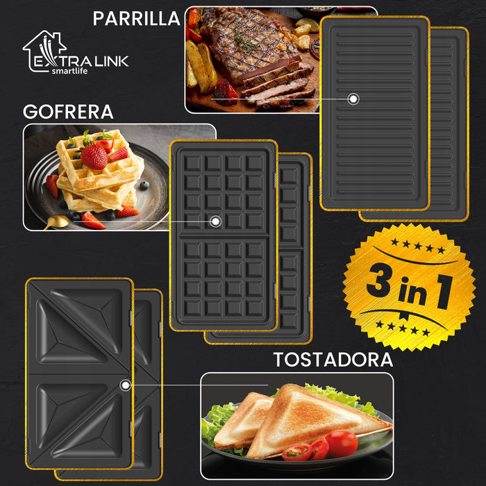 EAN 5905090336891 - Extralink SMART LIFE GRILL SANDWICH & WAFFLE MAKER SJ-37A sandwichera imagen 11