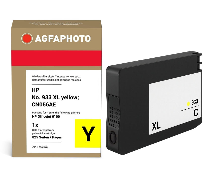 EAN 4250164832559 - AgfaPhoto APHP933YXL cartucho de tinta 1 pieza(s) Compatible Alto rendimiento (XL) Amarillo imagen 1