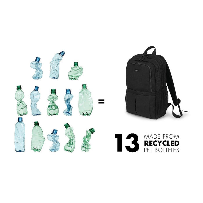 EAN 7640158668740 - DICOTA D31696 mochila Negro Tereftalato de polietileno (PET) imagen 2