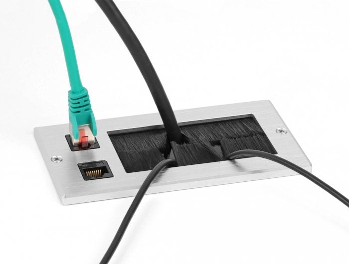 EAN 4043619668960 - DeLOCK 66896 toma de corriente 2 x RJ-45 Negro, Blanco imagen 3