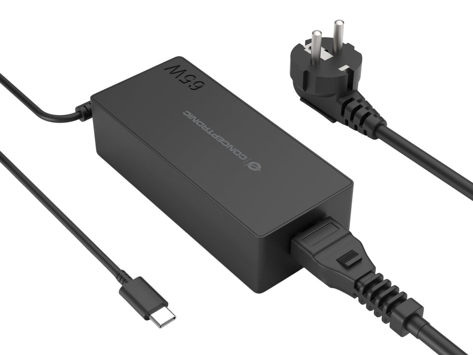 EAN 4015867245088 - Conceptronic OZUL09BE adaptador e inversor de corriente Interior 65 W Negro imagen 1