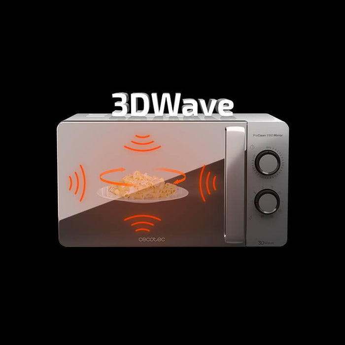 EAN 8435484015318 - Cecotec ProClean 3160 Mirror Gris Microondas con grill Encimera 20 L 700 W imagen 3